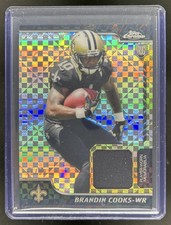 2014 Topps Chrome Brandin Cooks Rookie Relics RC Jersey Xfractors #/99 Saints