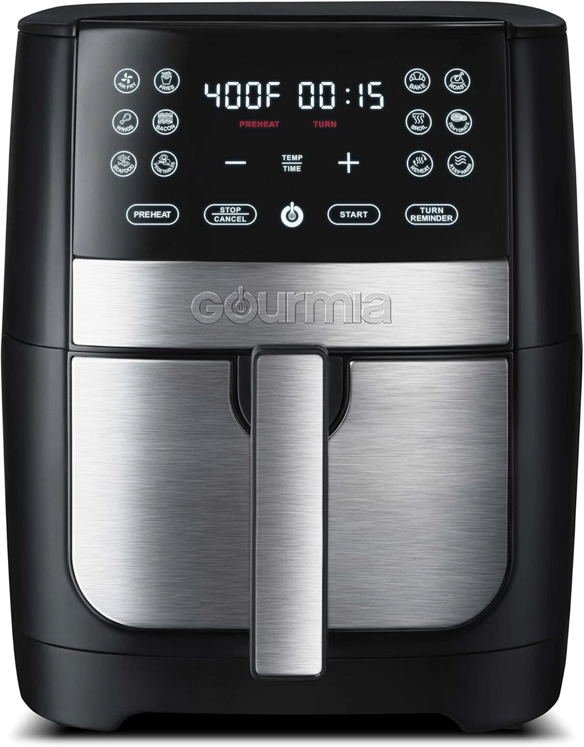 Gourmia 8 Qt Digital Air Fryer GAF826 – XL Capacity with 12 One-Touch Presets
Opens in a new window