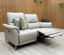 Furniture Village ‘Daytona’ 2 Seater Sofa Cat-60/23 Grey Leather Power Recliner