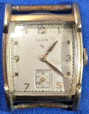 Vintage Elgin Dress 25mm Hand Wind 10k Rolled Gold Plate Wrist Watch Running