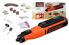 Black&Decker Akku-Mulitfunktionswerkzeug 7,2V + 37er-Set Zubeh&ouml;r Kabel BCRT8I-XJ