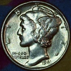 1941-P Mercury Dime – Uncirculated – Brilliant 90% Silver