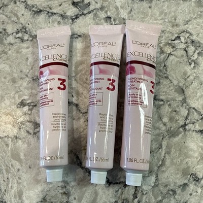 L'Oreal Excellence Creme #3 Conditioning Hair Treatment 1.86 fl. oz. Lot Of 3