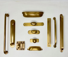 Knob Handle Latch Backplate Brass Solid AGED UNLACQUERED Kitchen Replacement