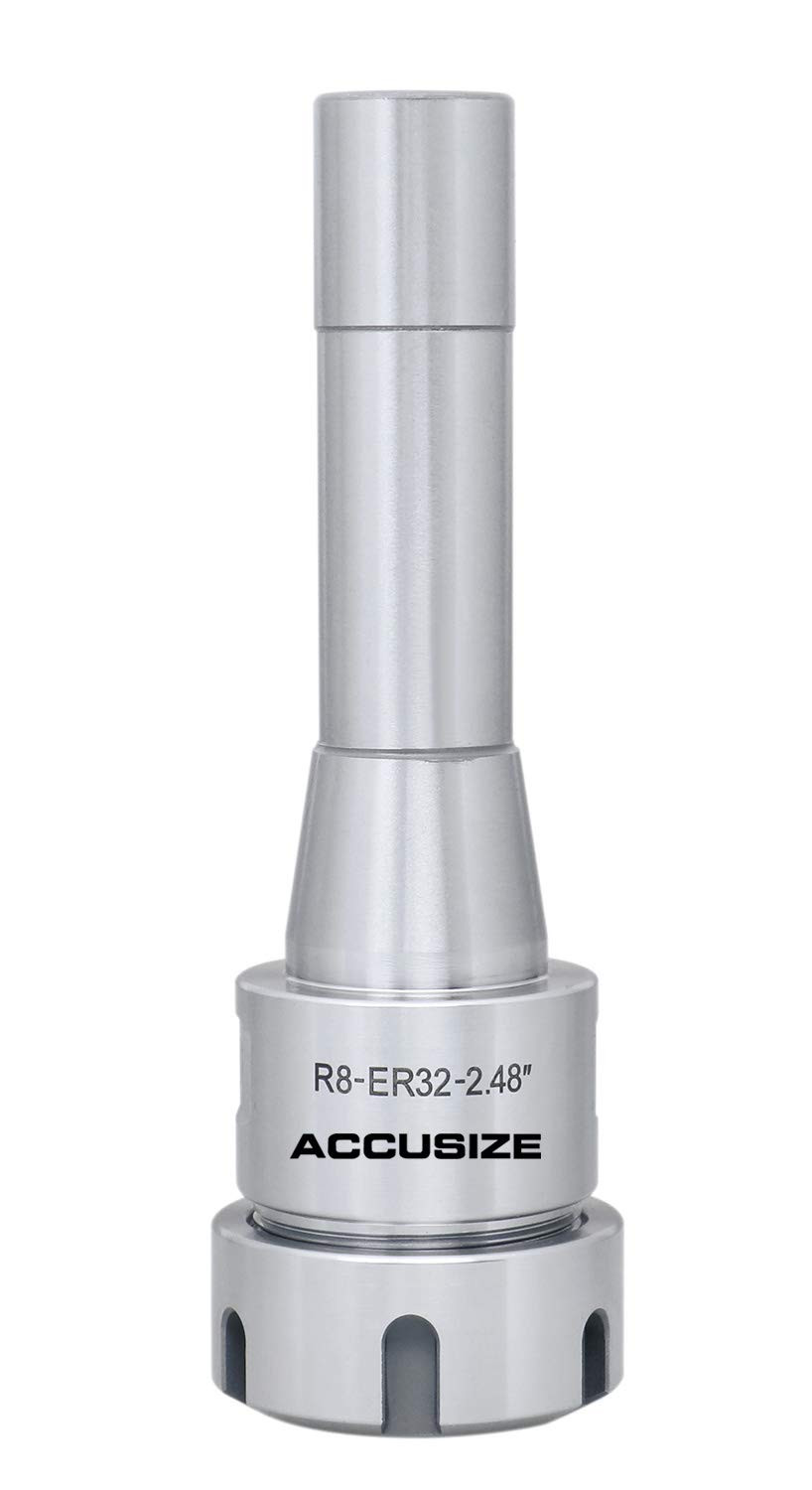 R8 Shank ER32 Collet Chuck 8000 RPM 7/16-20 Drawbar End Max TIR