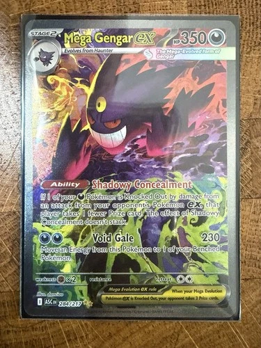 New ListingMega Gengar EX 284/217 Special Illustration Rare SIR Ascended Heroes