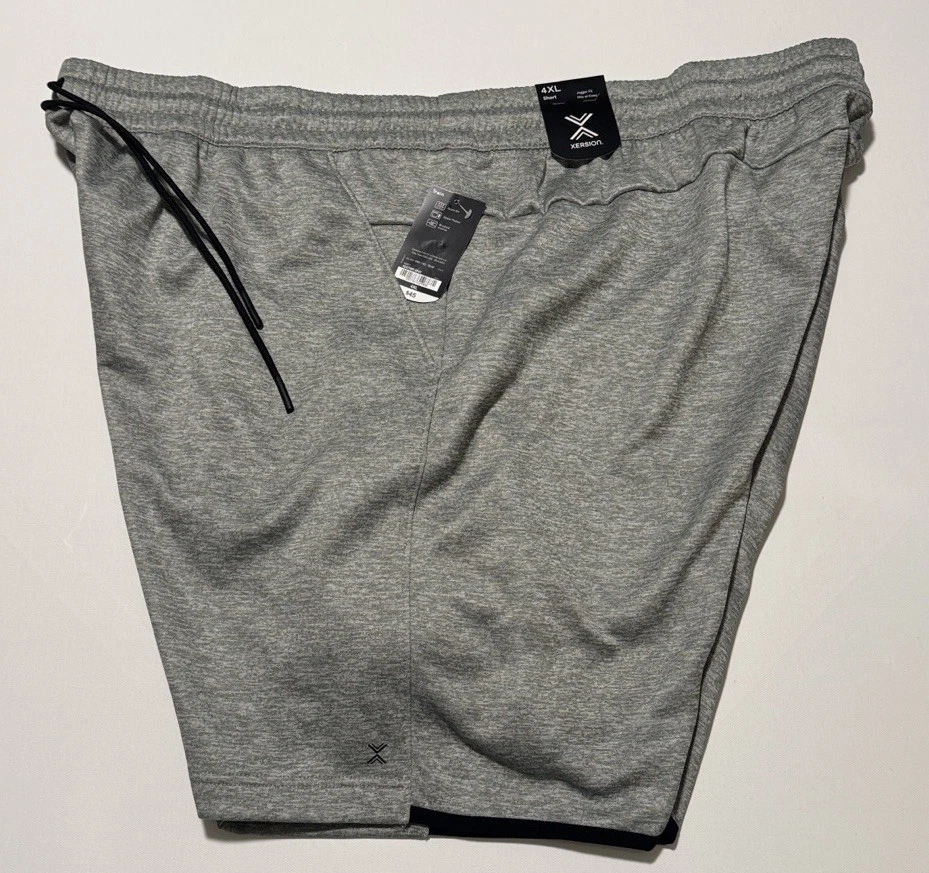 Fleece Shorts Mens 4XL Zip Pocket Gray Xersion - Image 2 of 3
