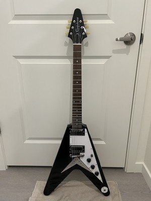 Epiphone Inspired By Gibson Flying V Ebony Electric Guitar W/Case - Open Box