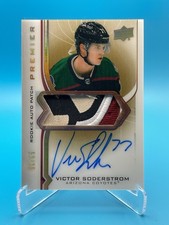 2022-23 Premier Victor Soderstrom 2020-21 Update Rookie Patch Auto Gold 09/65