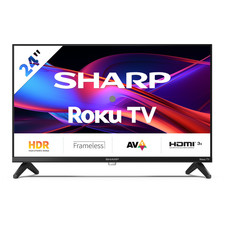 SHARP 24 Inch Roku Smart TV Frameless HD Ready LED 3 HDMI Ports HDR10 24GD2225K