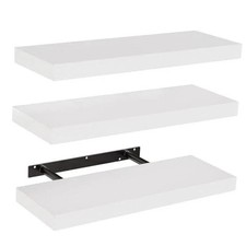 Floating Shelves, Wall Shelves for Bathroom/Living 15.7 Inches White