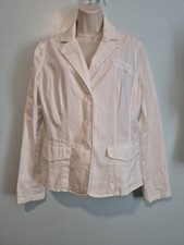 NWT New York  Company White Blazer Jacket Size 8 Cotton Blend