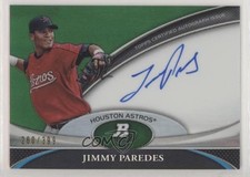 2011 Bowman Platinum Prospect Green Refractor 260/399 Jimmy Paredes Auto 0w8