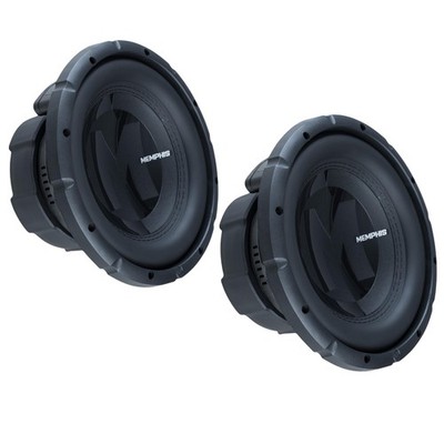 2x Memphis PRX10FT 10'' Subwoofers 400W RMS Flex Impedance Powerful Bass Bundle