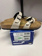 Birkenstock Women's Mayari Pull Up Stone Vegan Normal Width New