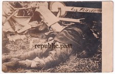 AK Postkarte Foto getroffener Englischer Flie...