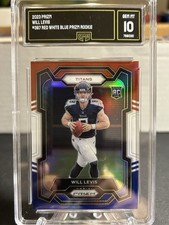 2023 Panini Prizm Will Levis Red White & Blue Prizm RC GMA 10