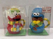 Cookie Monster  Elmo Sesame Workshop 2006 Cookie Jar/mug 8 inches New 