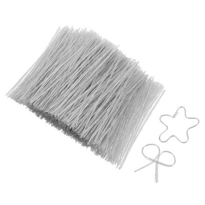 4.7 Inch Twist Ties, Metallic Twist Tie, 1200 Pack, Transparent