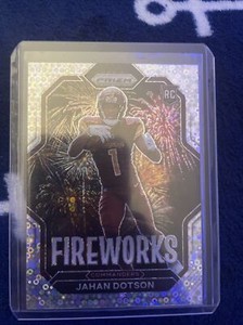 2022 Panini Prizm Jahan Dotson Fireworks Silver Disco Rookie No. F-23