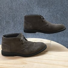 G.H. Bass  Co. Boots Mens 10 M Radley Ankle Booties Gray Leather Almond Toe