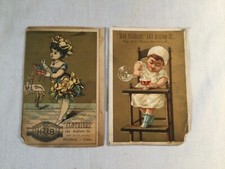 "Hub Clothiers" Ad Cards. Two cards from a scrapbook.