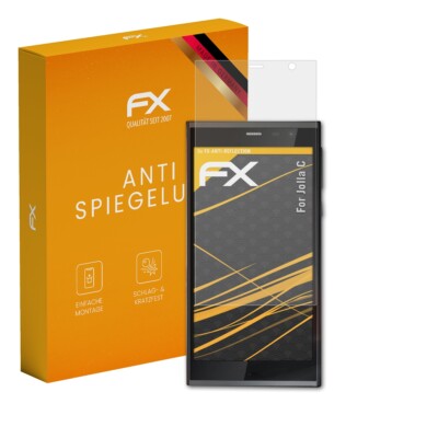 atFoliX 3x Displayfolie für Jolla C Schutzfolie matt&stoßfest Folie