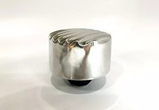 Finned Aluminum Round Push In Valve Cover Breather 1 Neck For 1-14 Hole