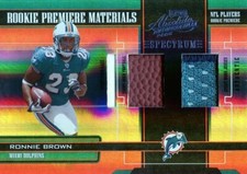 2005 Playoff Absolute Ronnie Brown RPM Spectrum BLACK /75 Rookie