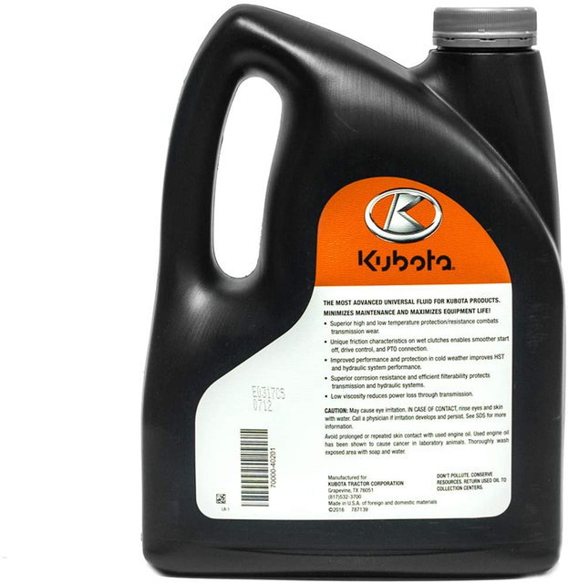 Kubota Genuine OEM 1 Gallon Super Udt2 Transhydraulic Fluid One Gallon