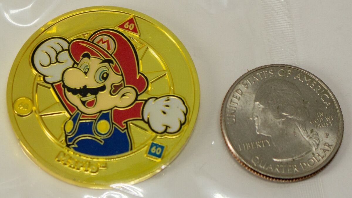 Super Mario Gold Challenge Coins Set of 4 Enterplay 2016 Super Mario Gold Challenge Coins Set of 4 Enterplay 2016