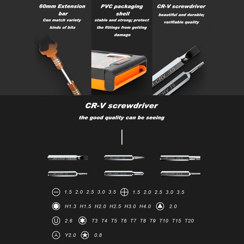 32-IN-1 Precision Screwdriver Tool Kit with Adjustable Ratchet Handle Tweezers - Picture 5 of 12
