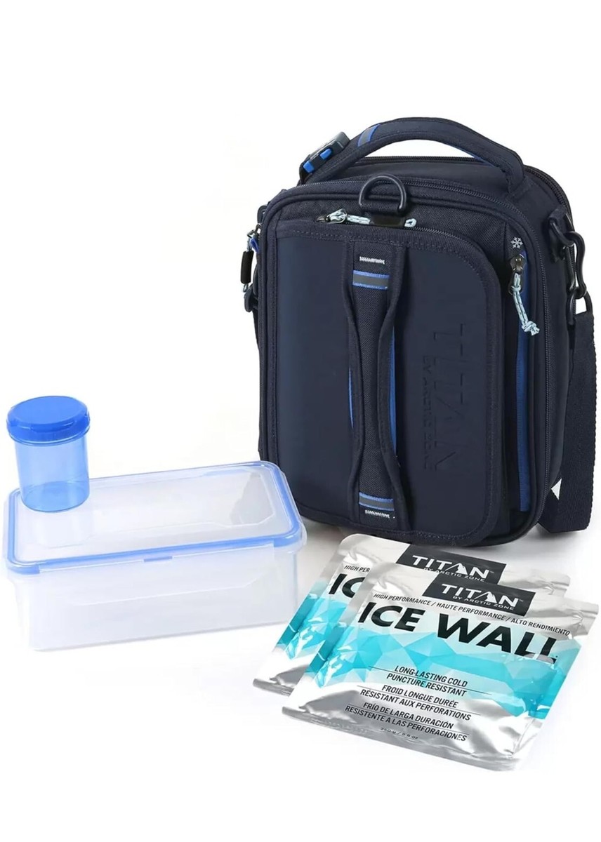 Titan Deep Freeze Fridge Cold Expandable Lunch Pack - Royal/Navy