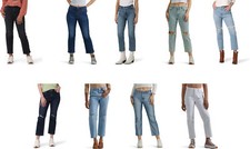 Wrangler Women's High Rise Rodeo Straight Leg Crop Jeans