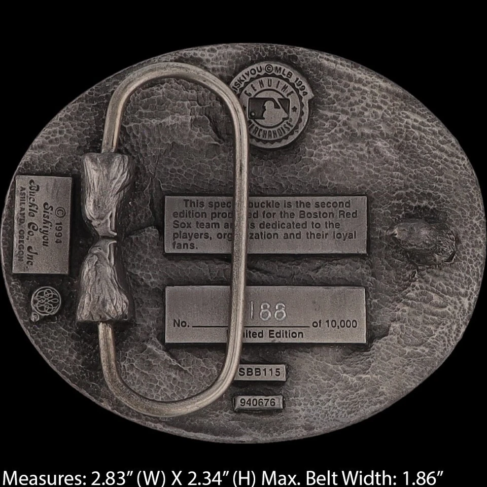 Boston Red Sox Massachusetts Fenway Park MLB béisbol años 90 vintage hebilla de cinturón Foto 4 de 4