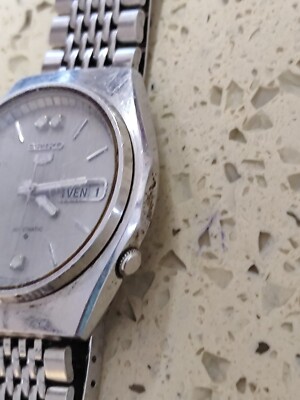 VINTAGE SEIKO 6309-720B Automatic Silver Dial WRISTWATCH. working