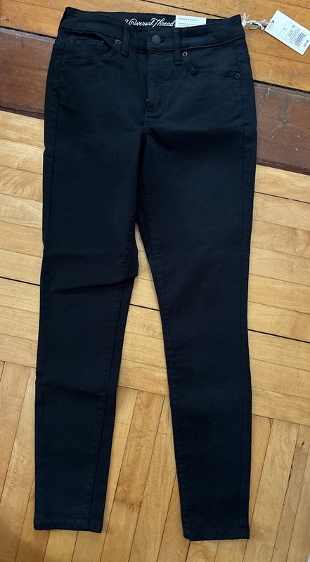 NWT Stretch Black High Rise Skinny Slim Leg Jean SZ 2 26 Waist