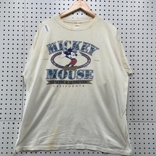 Vintage 80s Sherry Mickey Mouse XL Shirt White Single Stitch USA 24x28