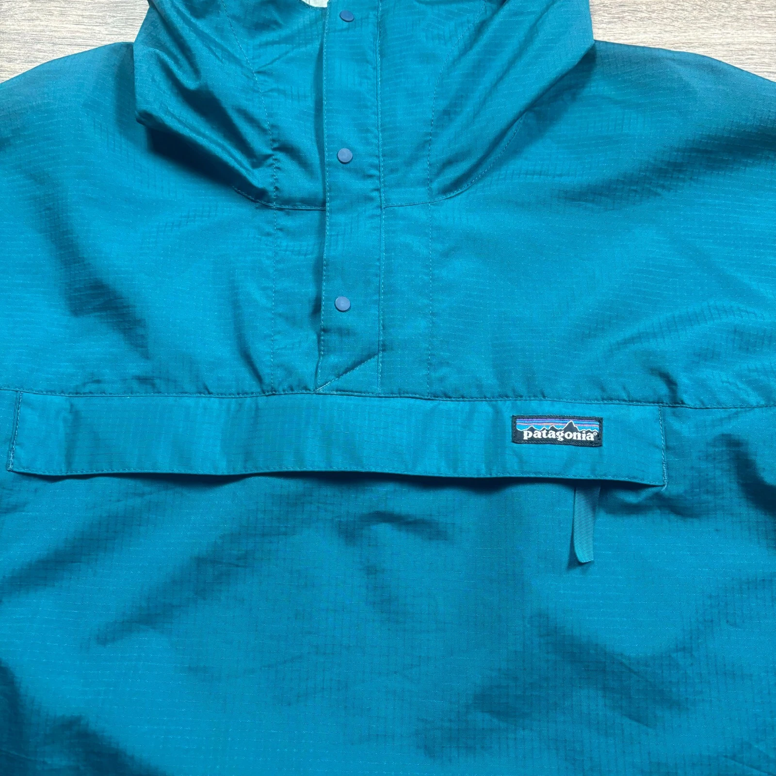 patagonia vintage teal pneumatic pullover windbreaker jacket
