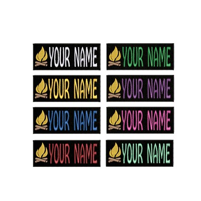 BEST SELLING 3x1 SIZE Custom NAME TAG Embroidered ''Iron on'', USA FAST SHIPPING