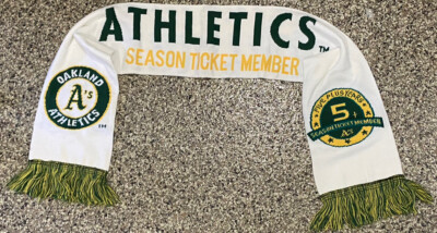 Oakland Atheltics MLB Baseball 5+ Five Plus Years Season Ticket Holder Scarf