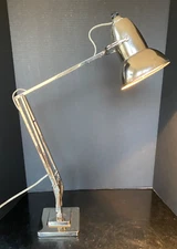 Pottery Barn Architect Industrial CHROME Adjustable Computer Desk Lamp 6" Base