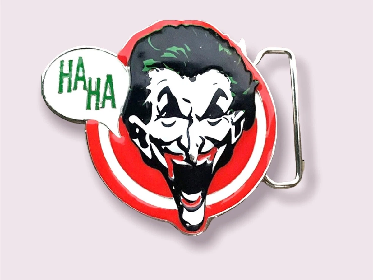 Batman The Joker Belt Buckle Superhero Villain Bullseye Metal DC Comics