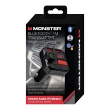 Monster Bluetooth FM Transmitter with 3.4 Amp USB Charging Ports, Original Box