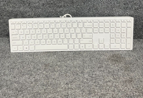 HP HSA-D004K Slim Wired Keyboard QWERTY White For PC Computer Use - Picture 2 of 16