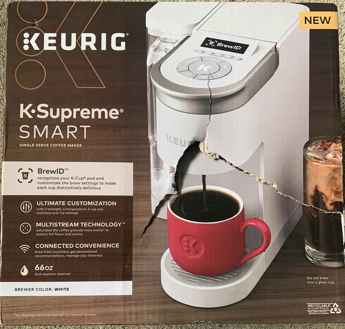 Keurig K-Supreme Smart Single Serve Coffee Maker - White