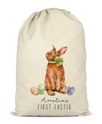 Personalised 1st Easter Sack Watercolour Rabbit Gift Bag XL for Presents Gifts
