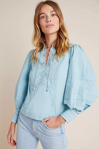 lace peasant blouse