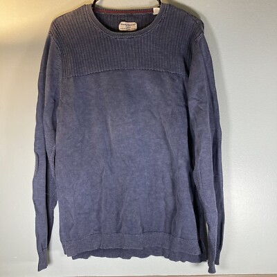 Tommy Bahama Sweater Mens Large Cotton Lightweight Shirt Jumper Blue
