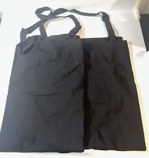 Superior Uniform Black Bib Apron Adjustable Neck Strap Set Of 2 NEW 